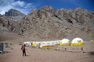 20 We Arrived At Confluencia 3428m Four And A Half Hours After Leaving Aconcagua Plaza de Mulas With Cerro Almacenes Morro Behind.jpg